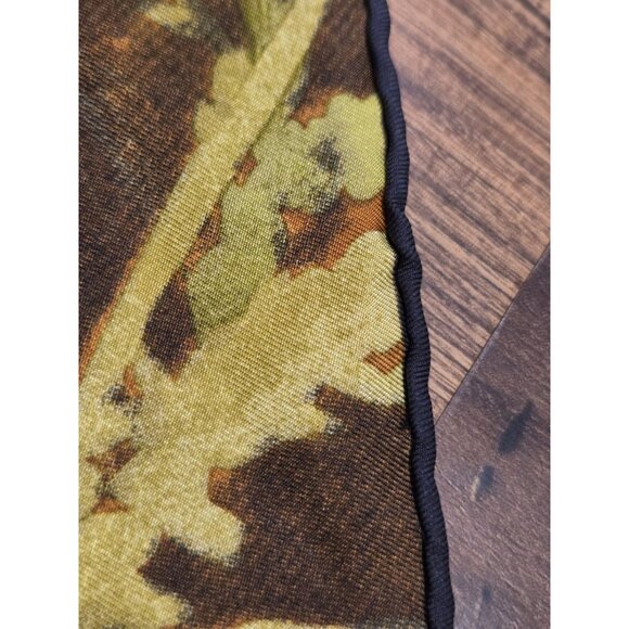 Vtg Abercrombie & Fitch Silk Scarf Lion Safari Print Made in France 33.5x32” - Picture 4 of 8